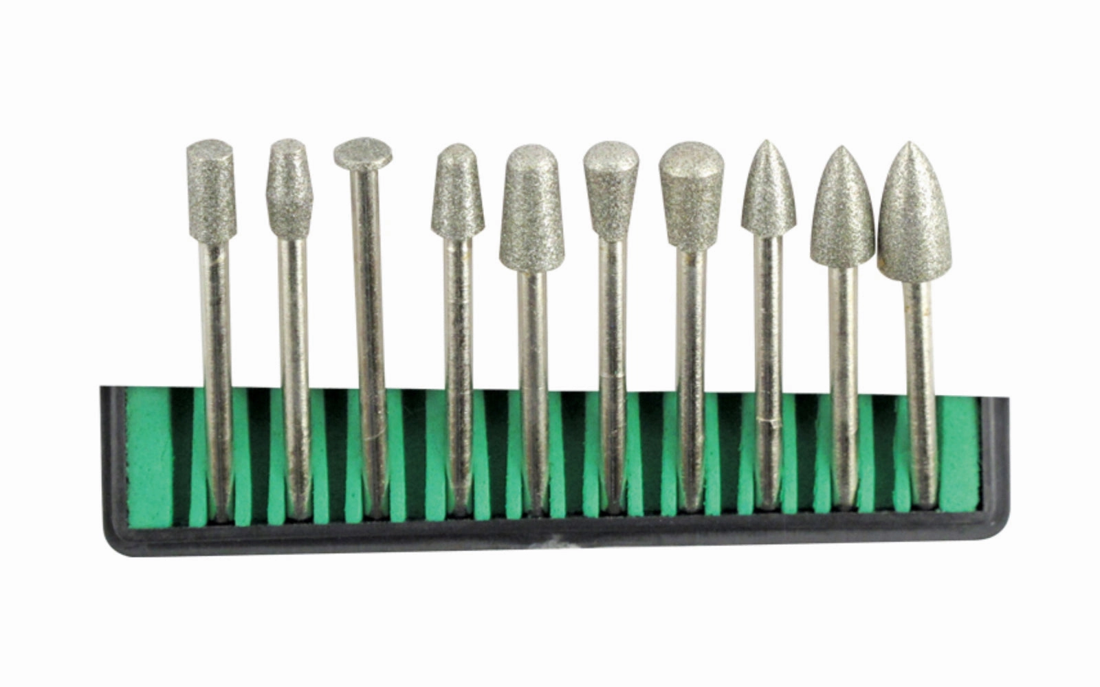 10-PC Diamond Coated Burr Set - 120 grit