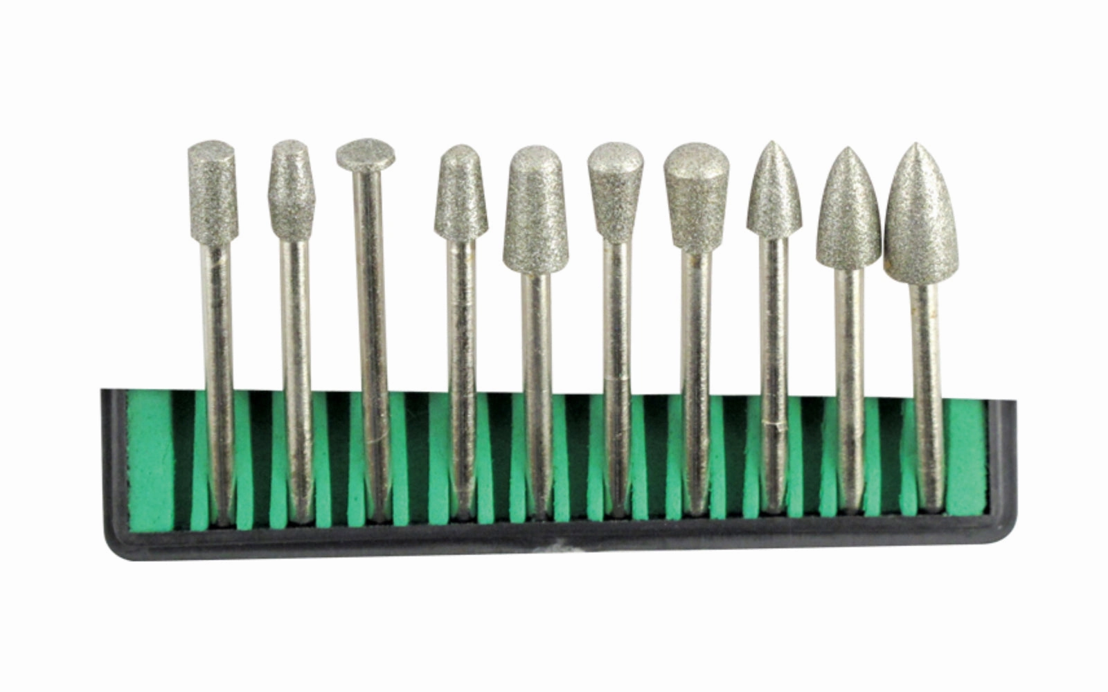 10-PC Diamond Coated Burr Set - 150 grit