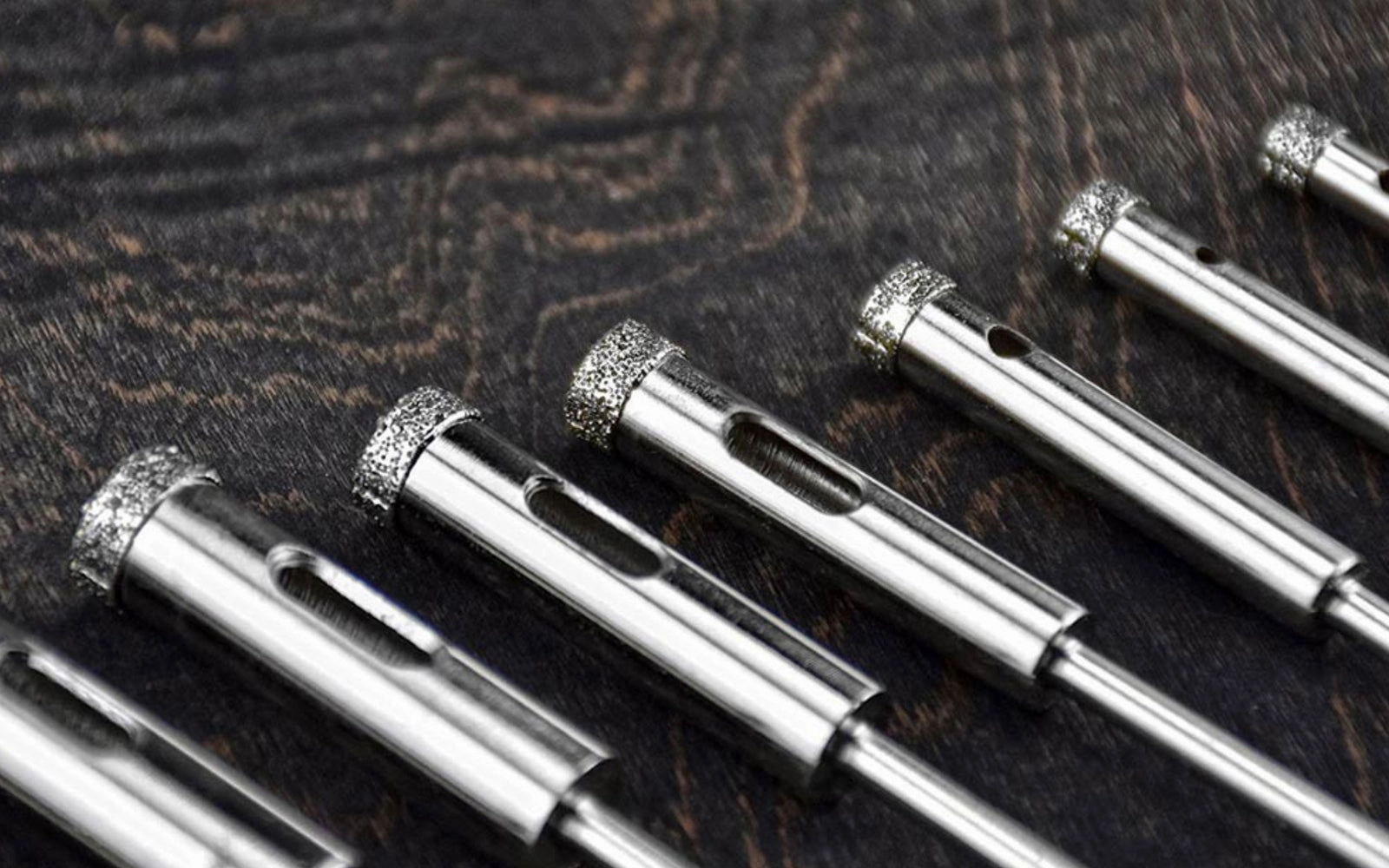 10 PC Diamond-Coated Mini Hole Saw Set - 40 Grit