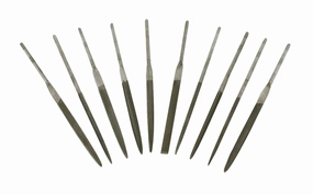 10-PC Fine Cut Needle File Set - 3 mm x 140 mm