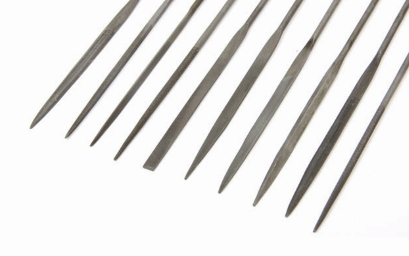 10-PC Fine Cut Needle File Set - 3 mm x 140 mm