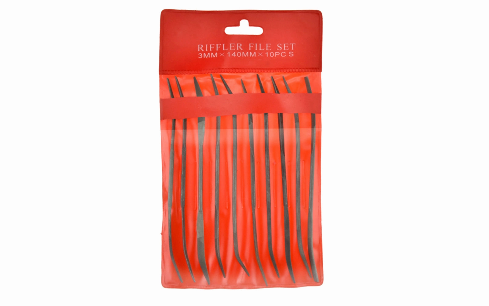 10-PC Fine Cut Riffler File Set - 3 mm x 140 mm