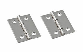 1-1/2" x 1-1/4" Satin Nickel Hinges ~ 2 Pack