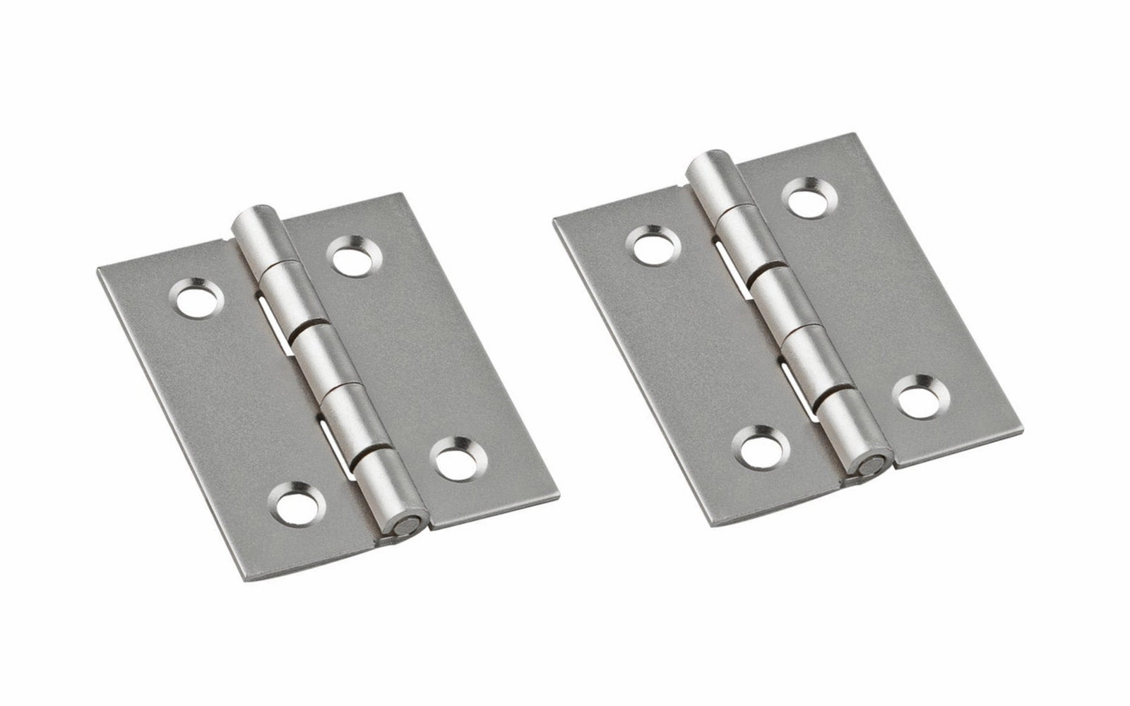 1-1/2" x 1-1/4" Satin Nickel Hinges ~ 2 Pack