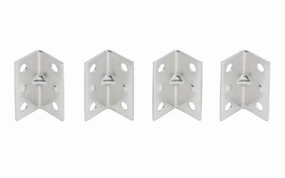 1-1/2" x 3/4" Zinc-Plated Corner Braces - 4 Pack