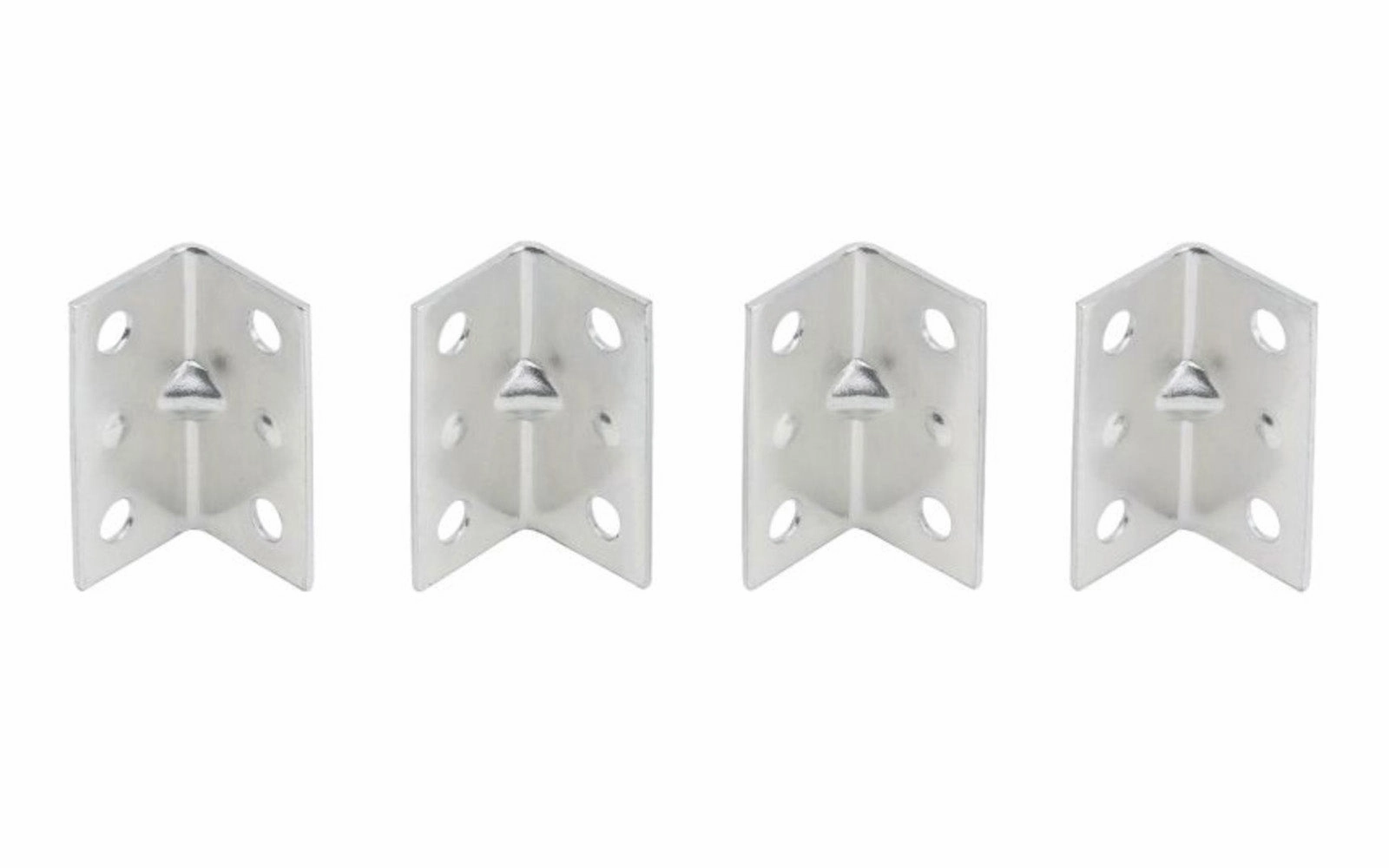 1-1/2" x 3/4" Zinc-Plated Corner Braces - 4 Pack