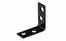 1-1/2" x 5/8" Black Finish Corner Brace