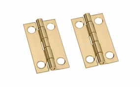 1-1/2" x 7/8" Solid Brass Hinges ~ 2 Pack