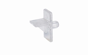 1/4" Plastic Shelf Support Pin - Clear - 12 Pack