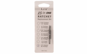 1/8" Slot & #0 Phillips Bit for 15-in-1 Ratchet Screwdriver