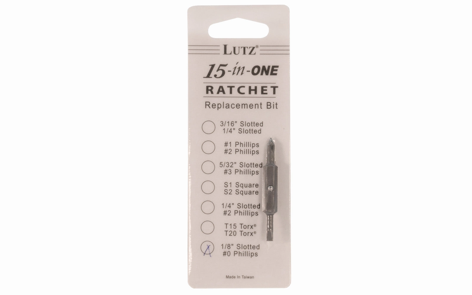 1/8" Slot & #0 Phillips Bit for 15-in-1 Ratchet Screwdriver