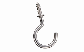 1" Nickel Finish Cup Hooks - 30 Pack