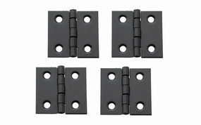 1" x 1" Oil Rubbed Bronze Hinges ~ 4 Pack