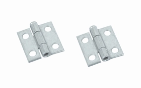 1" Zinc-Plated Loose-Pin Narrow Hinges - 2 Pack
