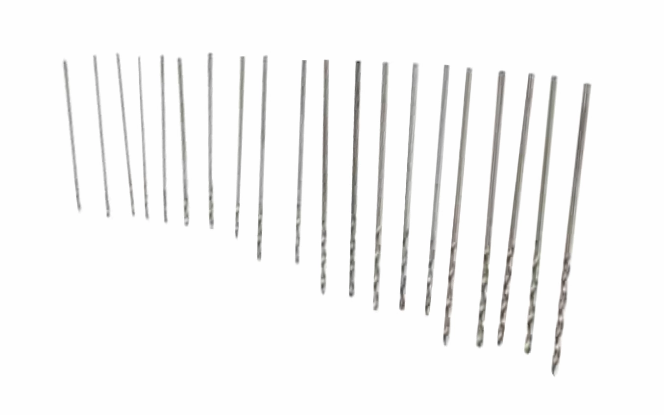 20-PC HSS Twist Drill Set - Wire Gauge #61-80