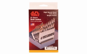 21-Piece HSS Drill Index - 1/16" to 3/8" by 64ths