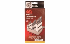 29-Piece HSS Drill Index - 1/16" to 1/2" by 64ths