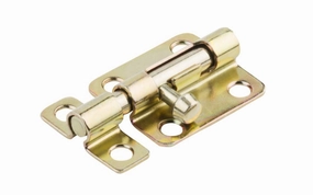 2-1/2" Brass-Plated Barrel Bolt