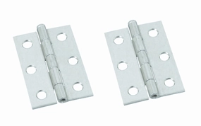 2-1/2" Zinc-Plated Loose-Pin Narrow Hinges - 2 Pack