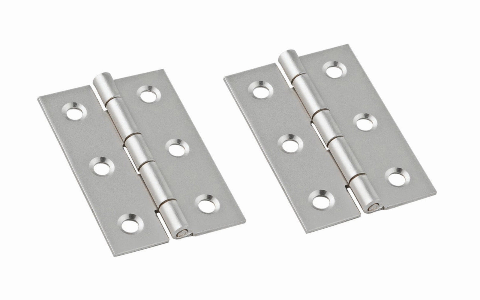 2" x 1-3/8" Satin Nickel Hinges ~ 2 Pack