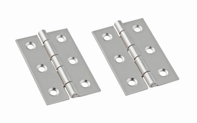 2" x 1-3/8" Satin Nickel Hinges ~ 2 Pack