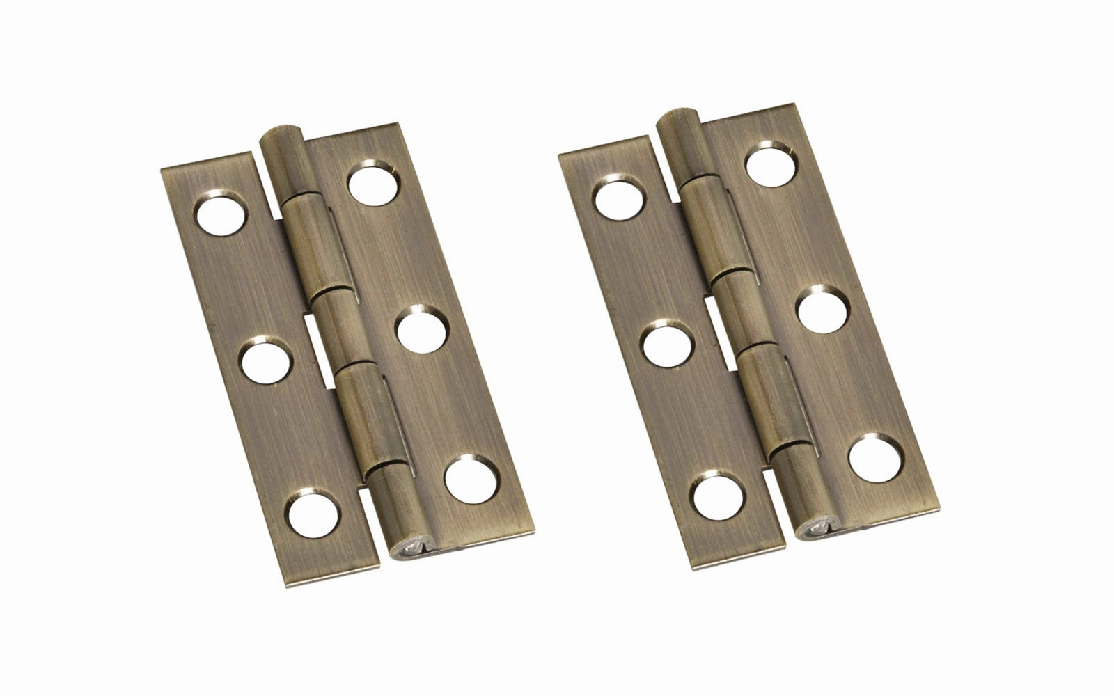 2" x 1" Antique Brass Hinges ~ 2 Pack