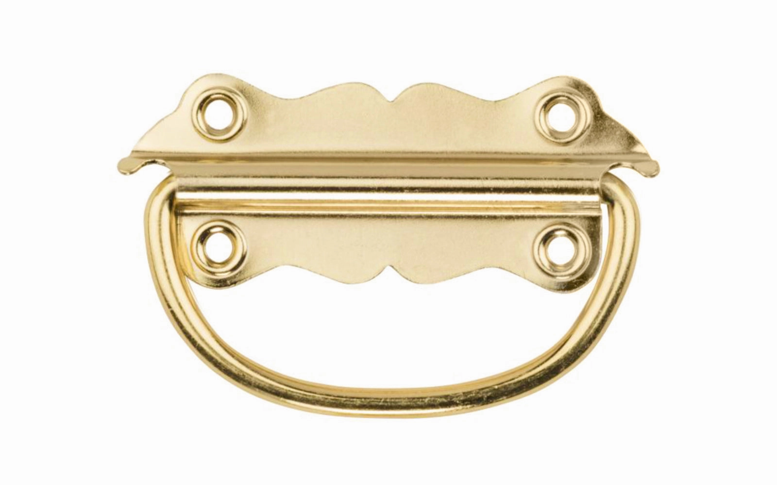 3-1/2" Brass Plated Steel Chest Handles - 2 Pack