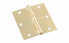 3-1/2" Bright Brass Door Hinge