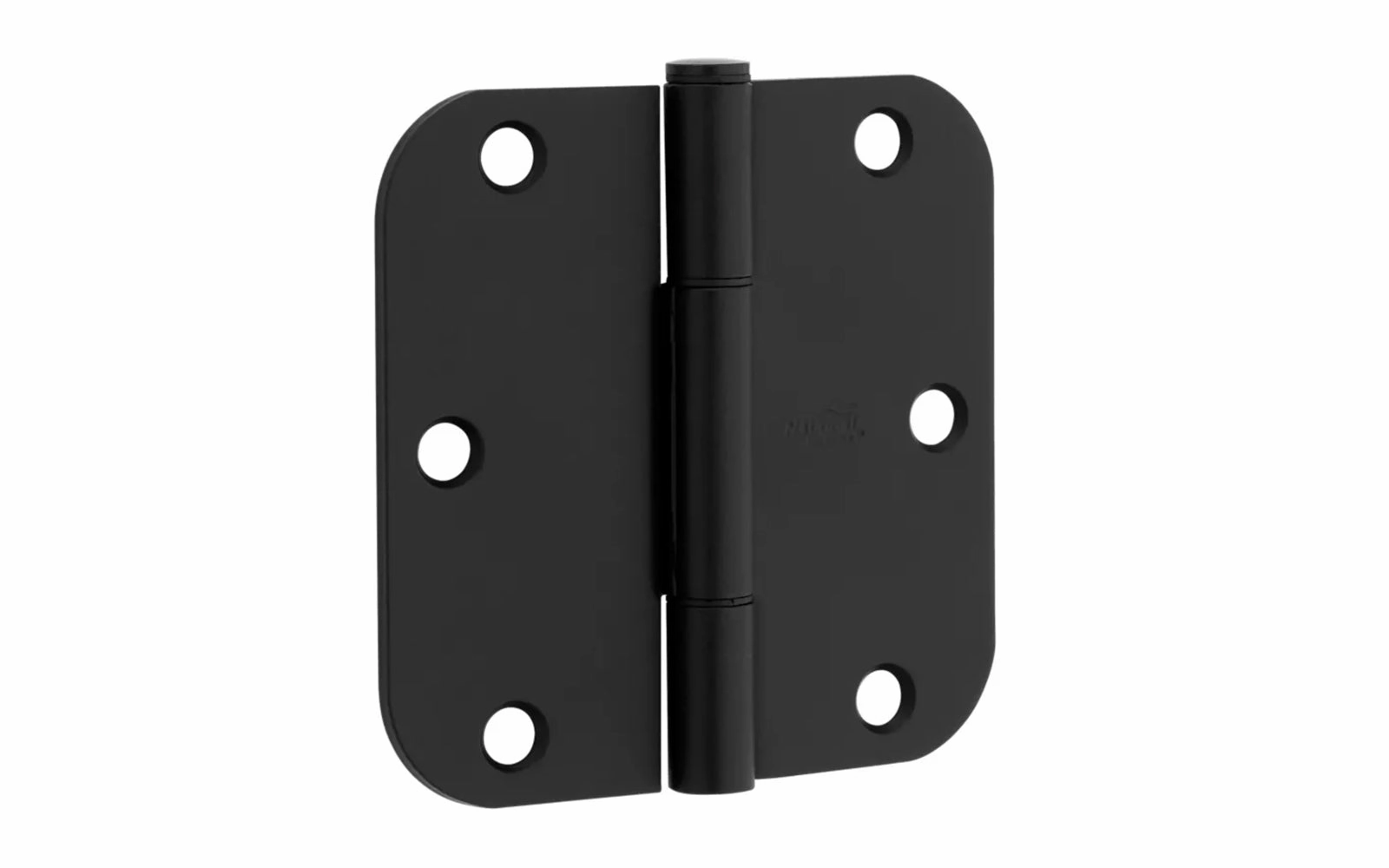 3-1/2" Matte Black Squeak Guard Hinges, 5/8" Rad.