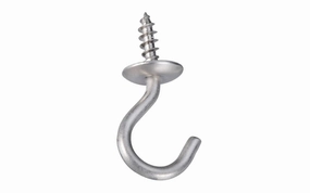 3/4" Stainless Cup Hooks - 4 Pack