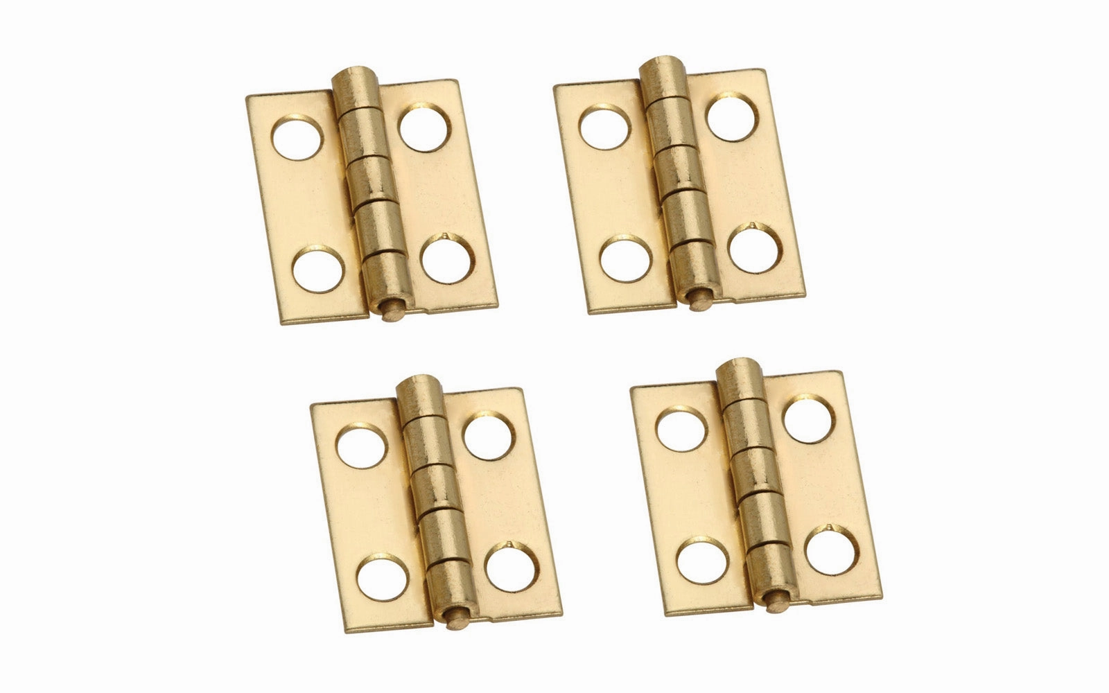3/4" x 5/8" Solid Brass Hinges ~ 4 Pack
