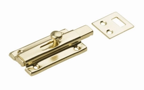 3" Brass Finish Slide Bolt