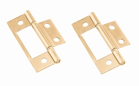 3" Brass Plated Surface Mount Hinges ~ 2 Pack