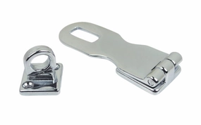 3" Chrome-Plated Brass Swivel Eye Hasp