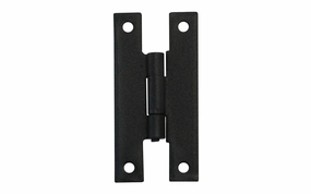 3" Forged Steel H Hinges Black Powder Coat Finish