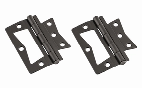3" Oil Rubbed Bronze Surface Mount Hinges - 2 Pack