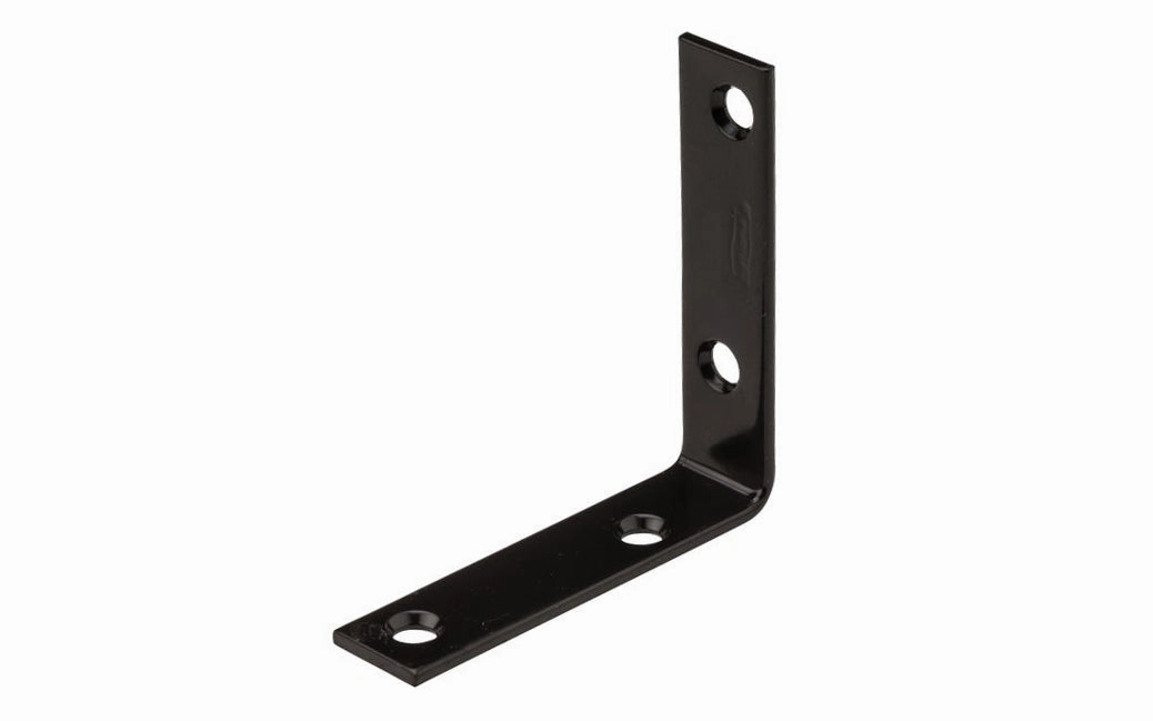 3" x 3/4" Black Finish Corner Brace
