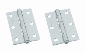 3" Zinc-Plated Loose-Pin Narrow Hinges - 2 Pack