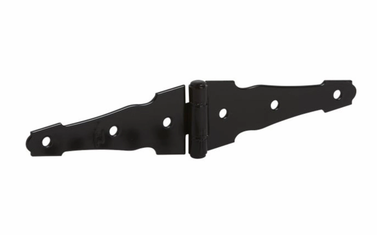 4" Black Finish Ornamental Strap Hinge