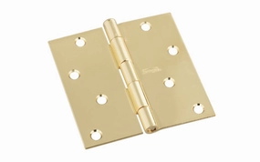 4" Bright Brass Door Hinge
