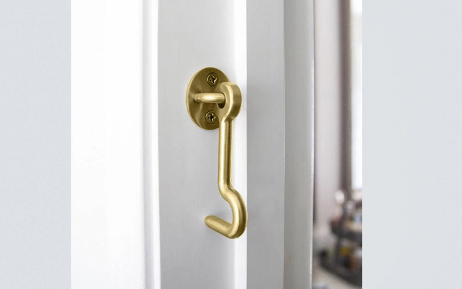4" Brushed Gold Privacy Hook