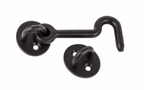 4" Matte Black Privacy Hook