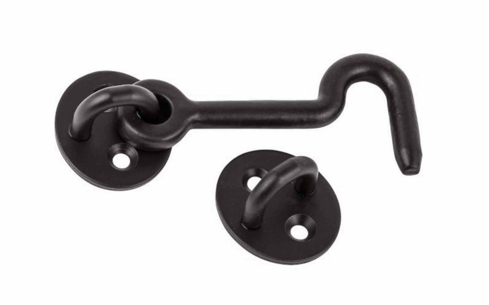 4" Matte Black Privacy Hook