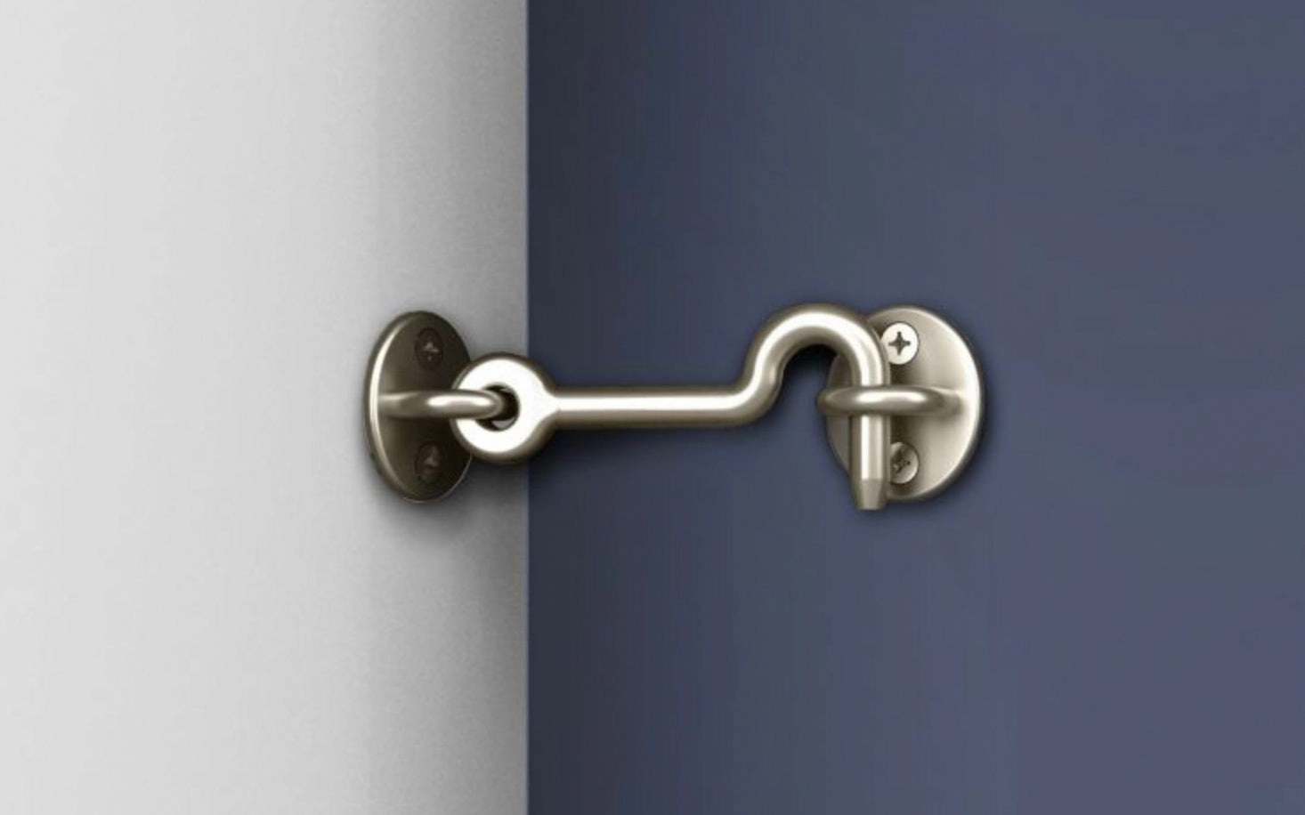 4" Satin Nickel Privacy Hook