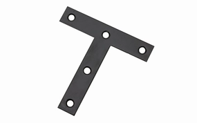 4" x 4" Black Finish T-Plate