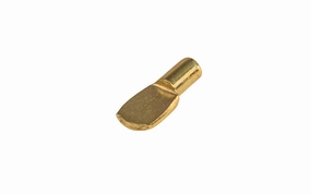 5 mm Shelf Support Pin, Spoon Style - Brass Finish