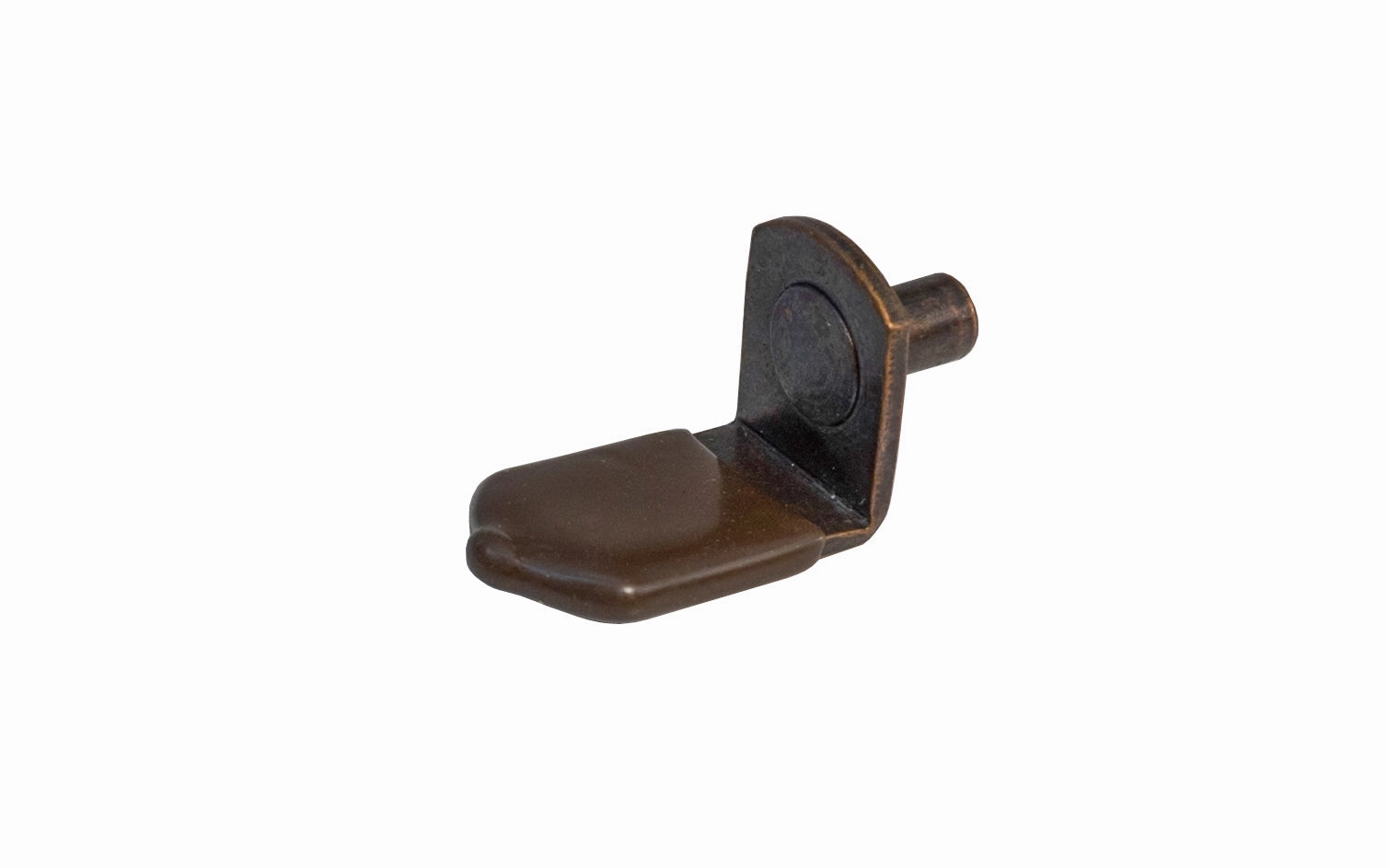 5 mm Shelf Support Pin with Vinyl, Bracket Style - Brown