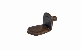 5 mm Shelf Support Pin with Vinyl, Bracket Style - Brown