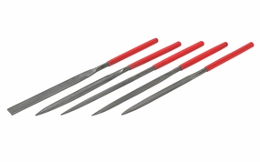 5-PC Medium Cut Needle File Set - 5 mm x 180 mm