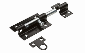 5" Black Finish Extra Heavy Duty Barrel Bolt
